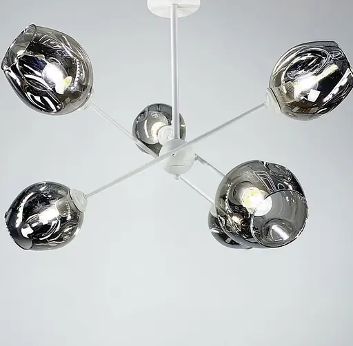 Стельова люстра в сучасному стилі на 6 плафонів Line.F K 166/6 - фото 1