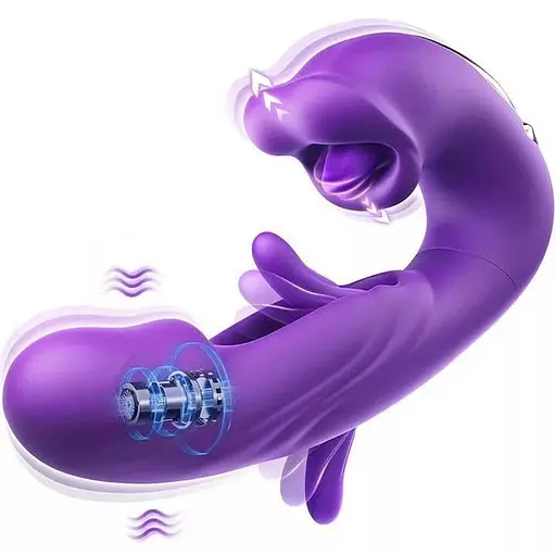 Вибратор для женщин многофункциональный Pretty Love Night Lover с 19 режимами 3в1 21 см фиолетовый - фото 2