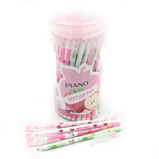 Ручка масляная Piano Apple, 0.6/0.7 мм, Soft Ink Pen, 50 шт.