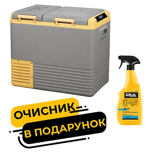 Холодильник автомобильный Brevia 40л двухкамерный 22560+ Очиститель для пластика Erla Kliv 750 мл (na_224) - фото 1