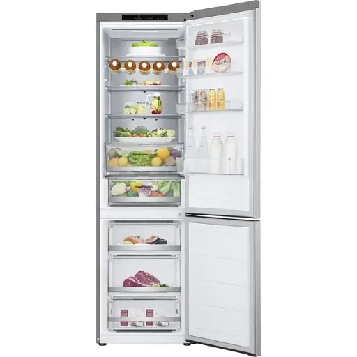 Холодильник LG с нижним морозильным отделением 203x60х68 серебристый - фото 2