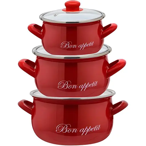 Набор посуды Zauberg Бон Аппетит красный (000011480) - фото 1