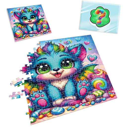 Пазли з сюрпризом Vladi Toys Бірюзовий дракончик (VT8030-04) - фото 3