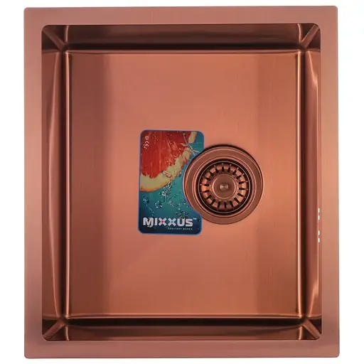 Кухонна мийка Mixxus MX4843-220x1.0-PVD-Bronze MX0558, Бронза - фото 1