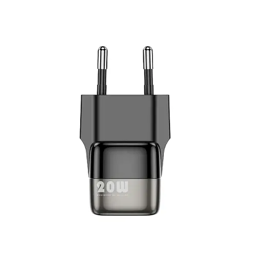 Адаптер мережевий зарядний пристрій Kuulaa KL-CD34 20W Super Si Type-C (у коробці) чорний - фото 1