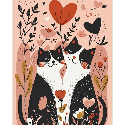 Картина по номерам "Кошачья любовь" 11696-AC 40х50 см