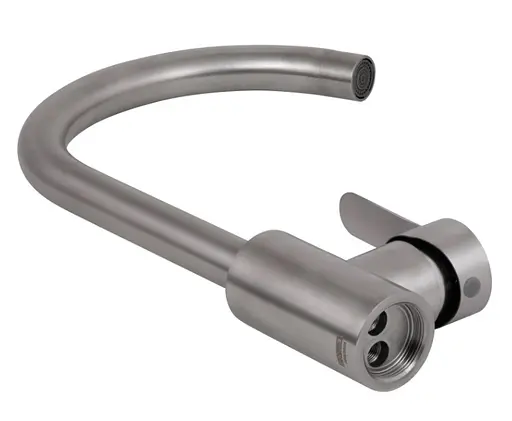 Змішувач для кухні Brinex Pure 015F U-образний Nickel BRIPUR015FNKL - фото 3