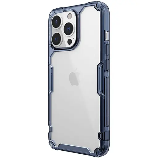 Чохол TPU Nillkin Nature Pro Series для Apple iPhone 13 Pro Max 6.7 Синій прозорий - фото 3