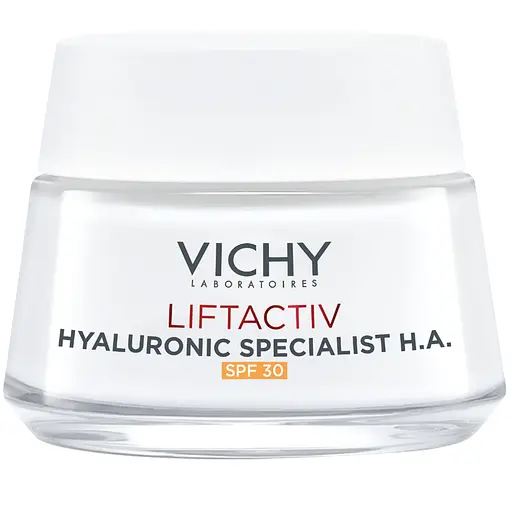 Антивіковий крем тривалої дії з сонцезахисним фактором Vichy Liftactiv HA Корекція зморшок та пружність шкіри SPF 30 для всіх типів шкіри 50 мл