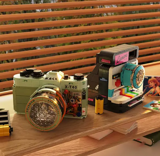 Конструктор фотоапарат ZHEGAO дитячий РЕТРО CAMERA для дітей та дорослих   455 деталей - фото 5