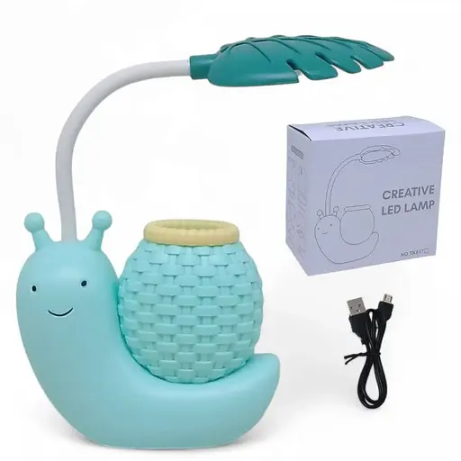 Настільна лампа-підставка для олівців "Равлик" мʼятний (MiC)