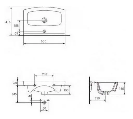 Тумба підлогова ПіК Альба Т4/раковина Cersanit Cersania 65 см Білий 30412 - фото 6
