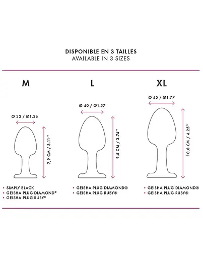 Анальна пробка з кристалом Dorcel Geisha Plug Diamond XL 11 см (чорний) - фото 5