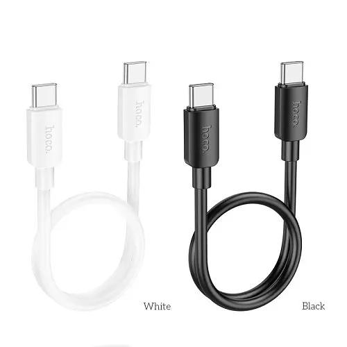 Кабель PD Hoco X96 Hyper 60W fast charging data cable Type-C to Type-C(L=0.25 м) черный - фото 1