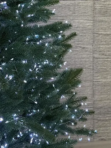 Гирлянда Роса мишура на прозрачном проводе 50 метров 1500 LED Белый - фото 5