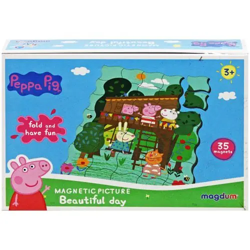 Магнітний пазл "Прекрасний день. Свинка Пеппа" 35 елементів МЕ 5031-07 Magdum, в коробці (4820215154734) - фото 1