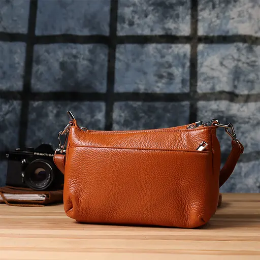 Женская сумка Vintage из натуральной кожи с двумя ремешками 25х16х8 см sum0027591 - фото 10