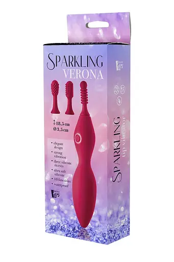 Вібратор для клітора Dreamtoys Sparkling Verona 18.5 см червоний - фото 2