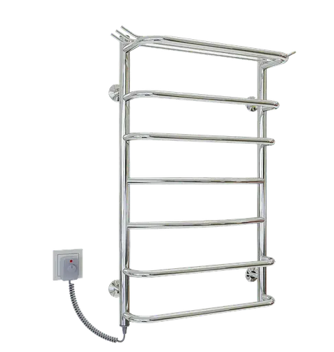 Электрический полотенцесушитель Kosser Канна 800x400/7 ЕL рег. ДК04EL, Хром, Левое - фото 1