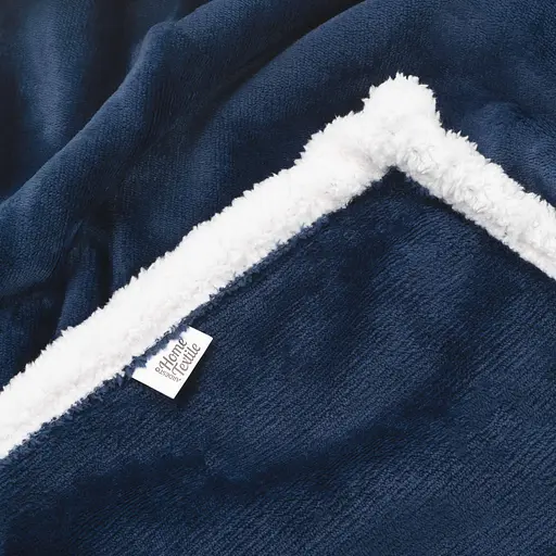 Плед Ardesto Sherpa 160х200 см 100% поліестер темно-синій (ART0204SH) - фото 7