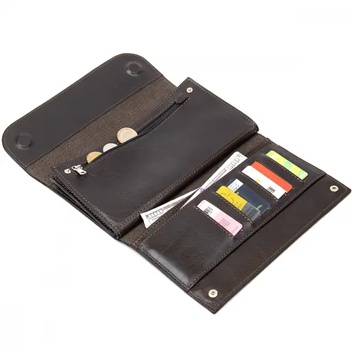 Мужской кожаный кошелек Grande Pelle 22.5х13х4 см sum0023148 - фото 8