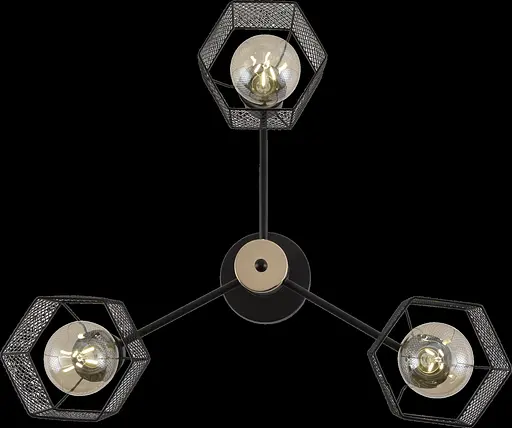 Люстра в стилі лофт V XA1506/3 BK+ FGD - фото 3