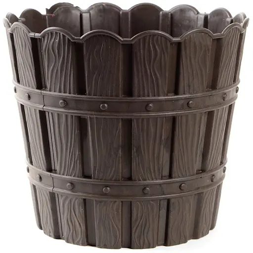 Горщик для квітів Violet House 1048 Bamboo Brown з дренажем 7 л (1048 BAMBOO BROWN 7 л.) - фото 1