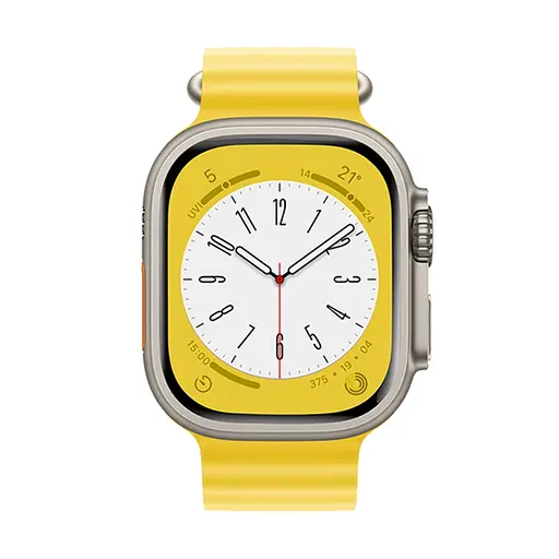 Ремінець силіконовий Hoco iWatch WA12 marine double buckle 38/ 40/ 41 mm жовтий - фото 5