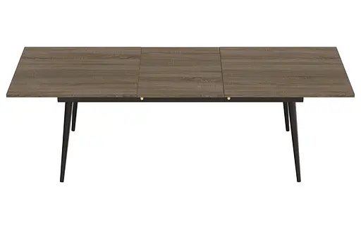 Стіл журнальний трансформер Dandi Small Ferrum-decor 45x120(160)x70 Чорний метал ДСП Дуб Сонома Трюфель 16 мм (FRD-106797) - фото 4