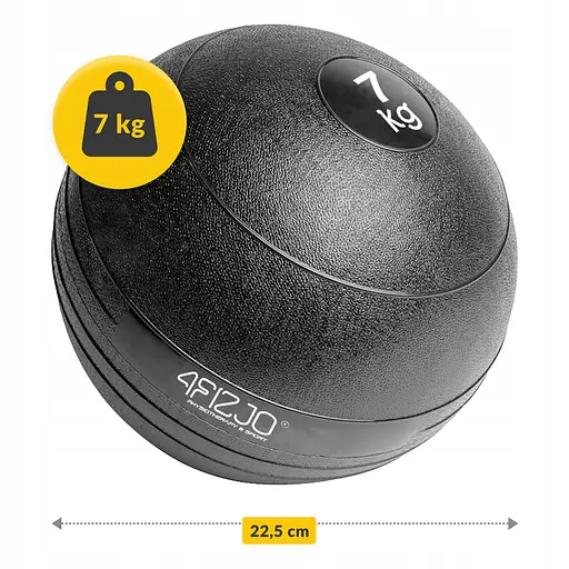 Слембол (медицинский мяч) для кроссфита 4FIZJO Slam Ball 7 кг Black (P-5907739315434) - фото 11