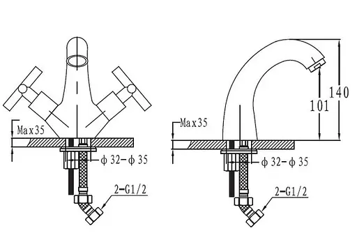 Змішувач для біде Imprese Ralsko 40240 Хром - фото 2