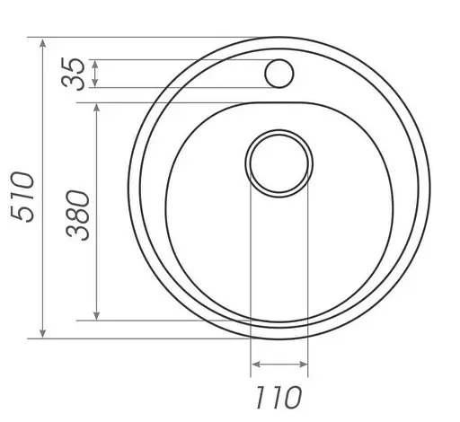 Кухонная мойка Platinum 510 LUNA (SP000025065) - фото 5
