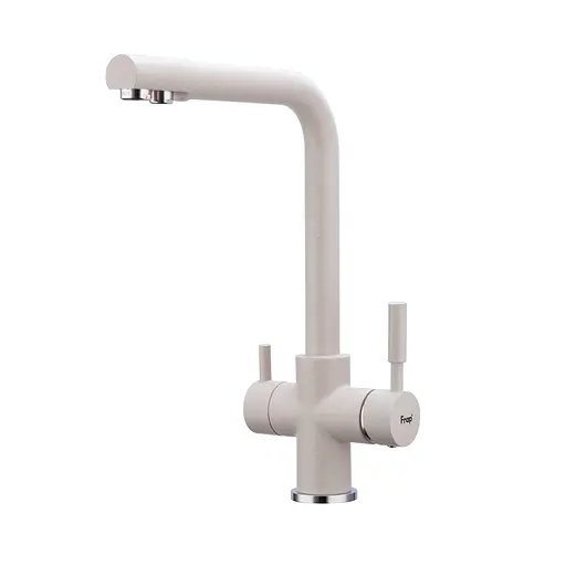 Змішувач для кухні на дві води Frap F4352-24 білий - фото 1