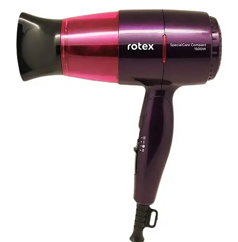 Складной мини-фен Rotex RFF157-V SpecialCare Compact дорожный для сушки и укладки компактный электрофен 1500 Вт Фиолетовый - фото 1