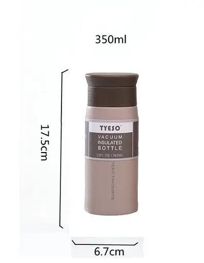 Термос Tyeso 350 мл из нержавеющей стали серый - фото 2