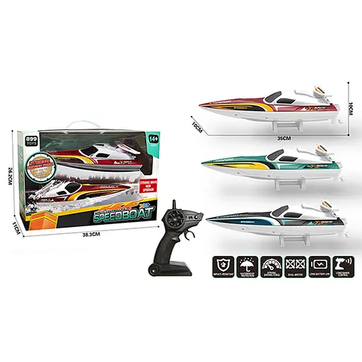 Катер на радіокеруванні, акумулятор, 34 см, USB-зарядка, 38.5x26x11 см (В асортименті) - фото 2