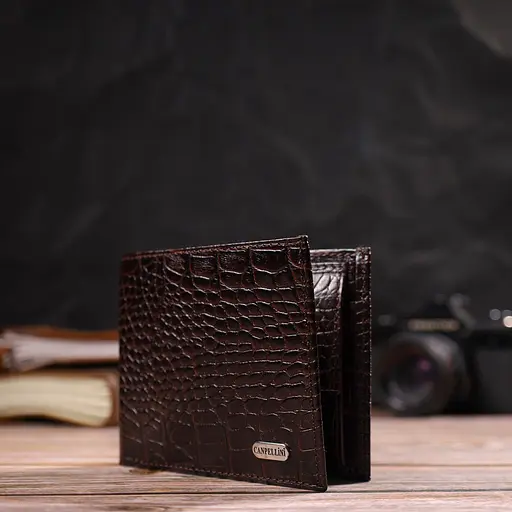 Мужской кожаный кошелек Canpellini 11.5х9.5х2 см acs0025679 - фото 5