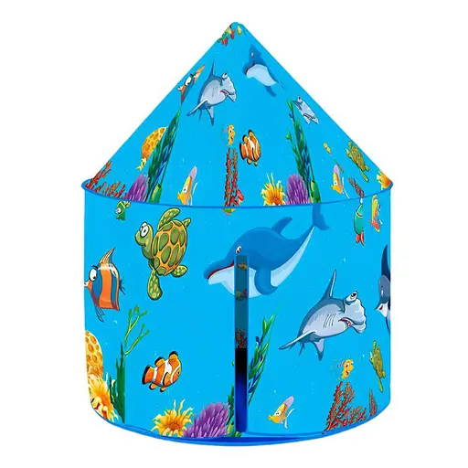 Палатка дом, каркасная, вход на завязках, окно-сетка (в ассортименте) - фото 4