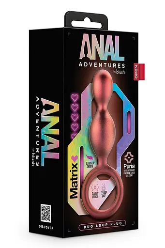 Анальна пробка Anal Adventures Matrix Loop Plug 13.3 см (помаранчевий) - фото 4