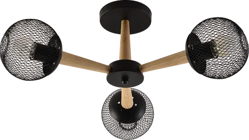 Люстра декоративная v xa1565b-3b-bk+дерево - фото 2