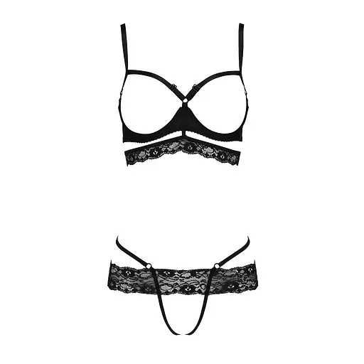 Комплект белья Passion SARIA Set OpenBra black L/XL - фото 5