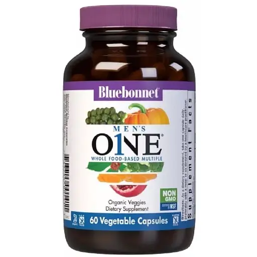 Набір: мультивітаміни для чоловіків Bluebonnet Nutrition Men's One 60 вегетаріанських капсул + комплекс вітамінів для жінок Bluebonnet Nutrition Ladies' One Whole Food-Based Multiple 60 вегетаріанських капсул - фото 2