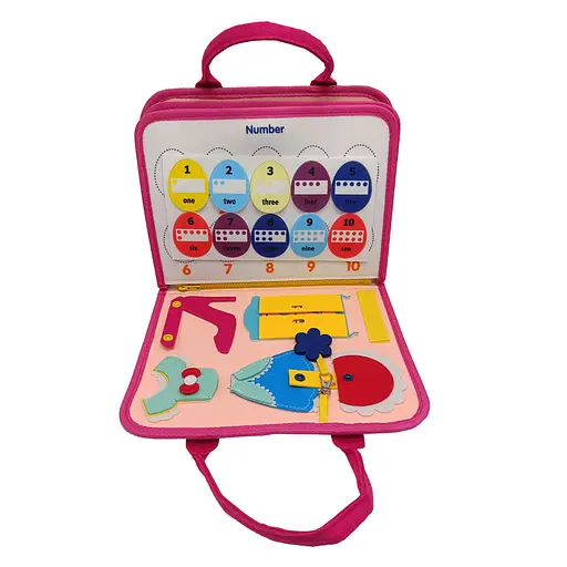 Дитяча розвиваюча сумочка-логіка Bambi XX4028 тактильні, розвиваючі вправи, з фетру - фото 2