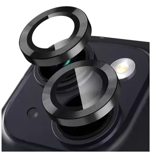 Защитное стекло на камеру DK Lens Metal Ring Eagle Eye для Apple iPhone 15 Plus 015735 black - фото 3