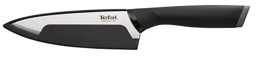 Нож кухонный Tefal Comfort поварской 20 см, с чехлом, нержавеющая сталь, пластик, черный kuh0014567 - фото 3