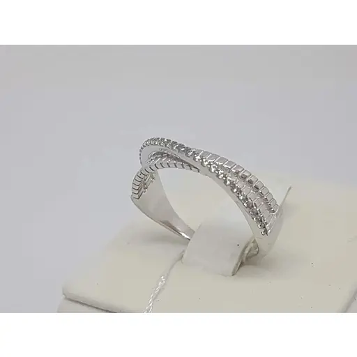 Срібне кільце Імперія золота з фіанітами. КВ1949С 16,5 - фото 4