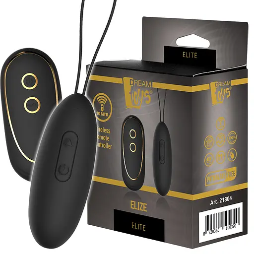 Віброяйце Dreamtoys Elite Elize 8 см чорний - фото 4
