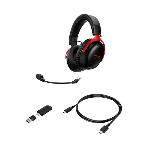 Игровая гарнитура Cloud III S, WL/USB-A/USB-C, черно-красный HyperX teh0013072 - фото 4