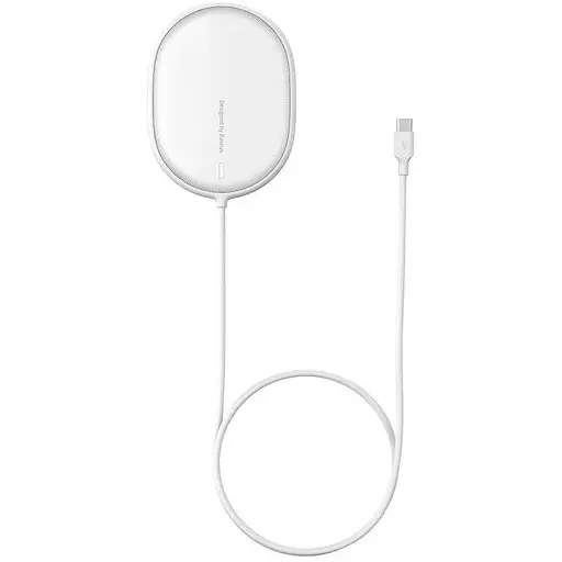 Заряджання бездротове BASEUS Light Magnetic Wireless Charger набір для IPhone 12 15 W (WXQJ-02) біле - фото 1
