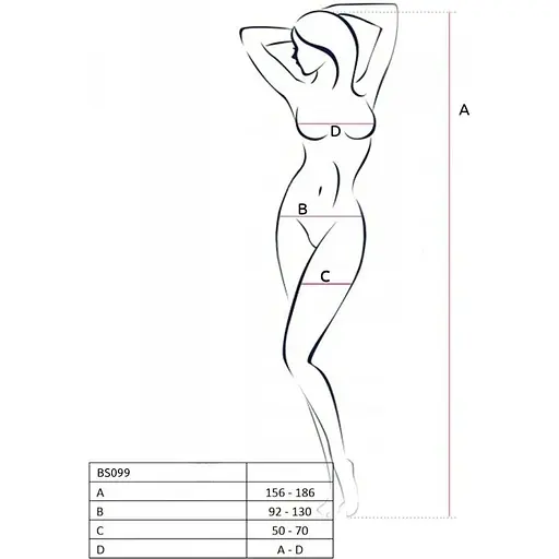 Бодистокинг с плетением на груди Passion BS099 One Size, Red, открытый доступ, имитация подвязок - фото 5